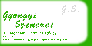 gyongyi szemerei business card