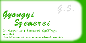 gyongyi szemerei business card